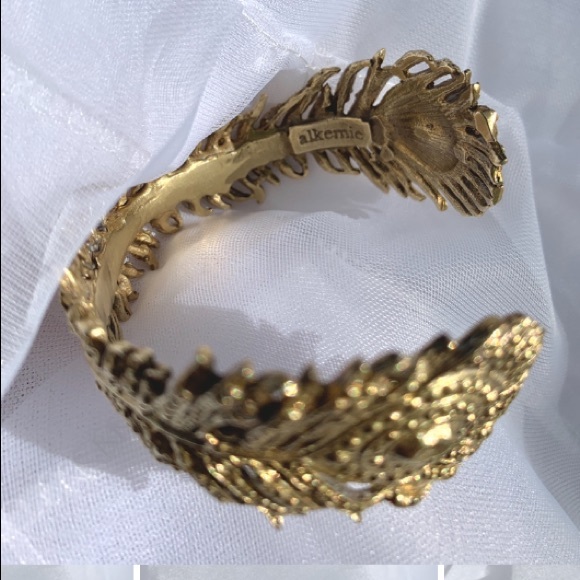ALKEMIE Peacock Feather Cuff Bracelet - Picture 8 of 8